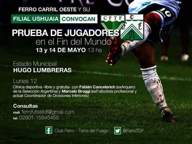 Ferro Carril Oeste realizo prueba de jugadores en el Club Social