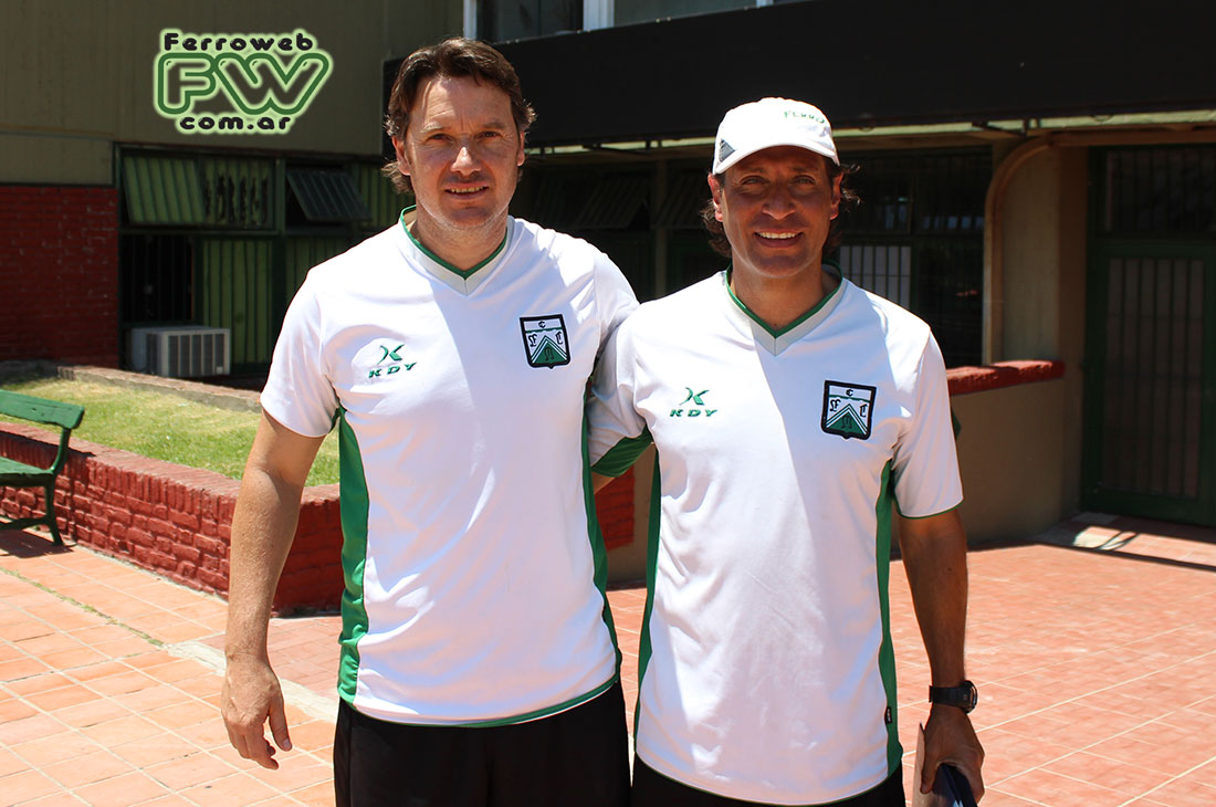 Entrenamiento en Caballito - El DT Interino Rubén Dario Piaggio y su ayudante Luciano Guiñazú Entrenamiento en Caballito - El DT Interino Rubén Dario Piaggio y su ayudante Luciano Guiñazú