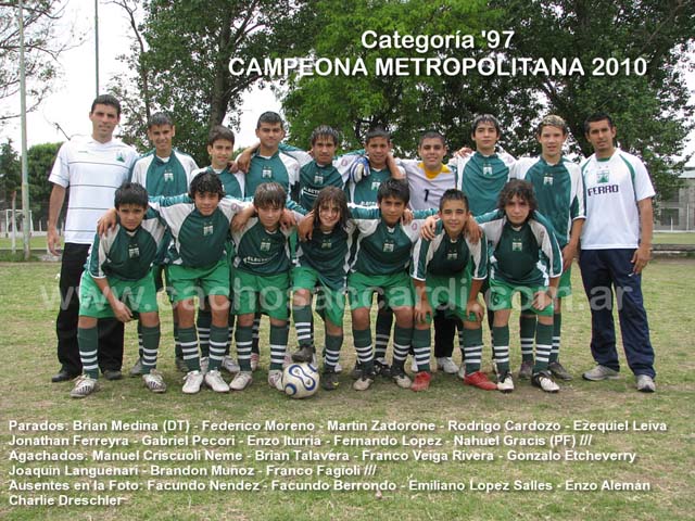 Categoría 97 Campeones 2010 Categoría 97 Campeones 2010
