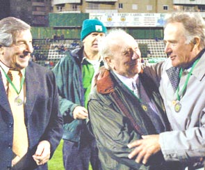 Alberto Marcolini en los festejos de los 100 aos de Ferro