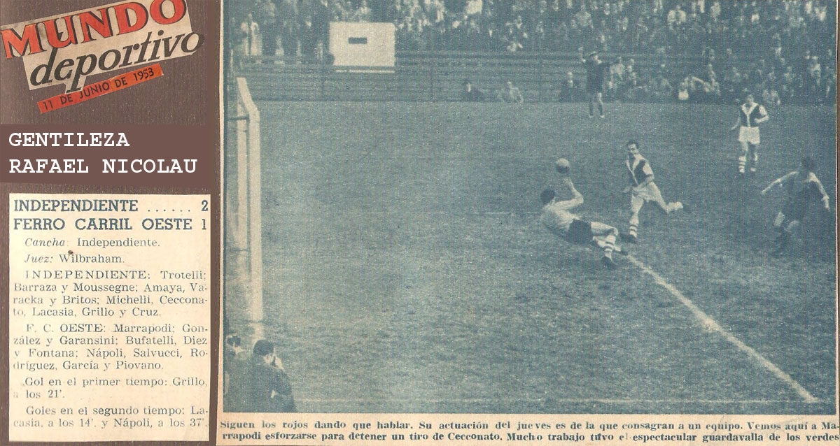 Roque Marrapodi - Revista Mundo Deportivo 1953 Roque Marrapodi - Revista Mundo Deportivo 1953