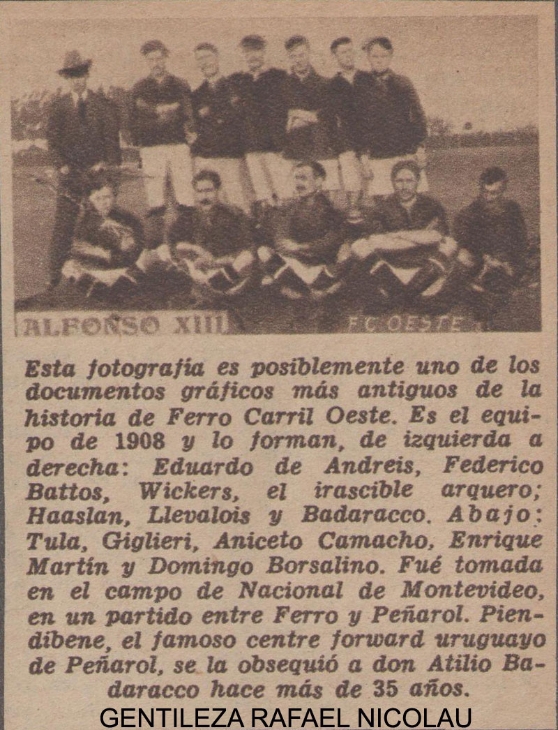1908 - Peñarol - Ferro 1908 - Peñarol - Ferro